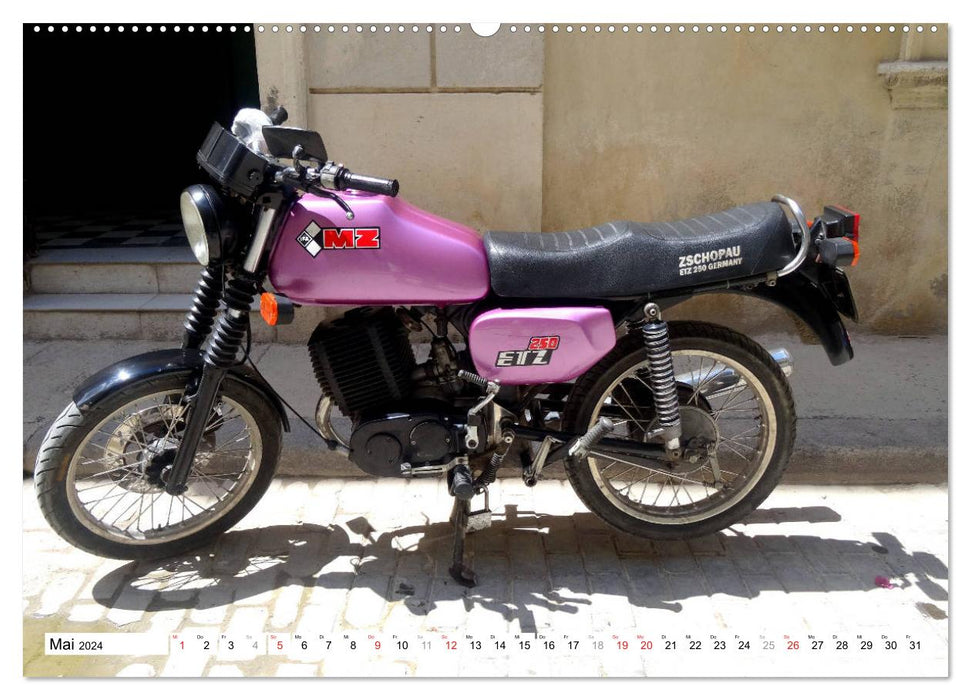 MZ - A motorcycle from the GDR in Cuba (CALVENDO Premium Wall Calendar 2024) 