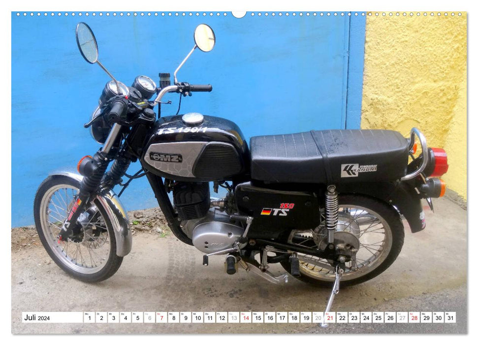 MZ - A motorcycle from the GDR in Cuba (CALVENDO Premium Wall Calendar 2024) 