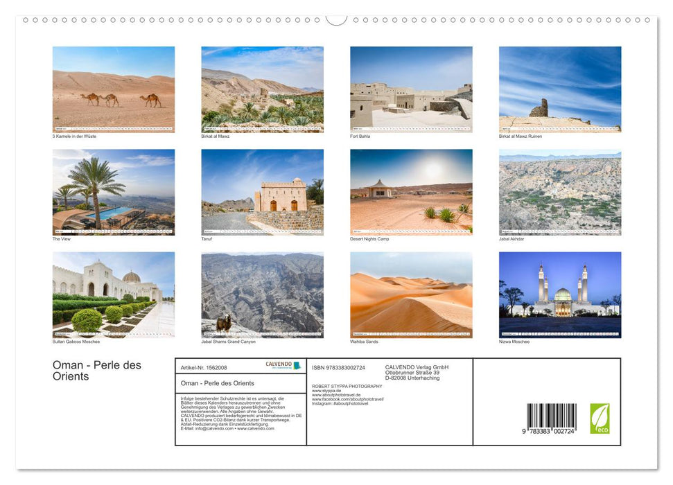 Oman - Pearl of the Orient (CALVENDO Premium Wall Calendar 2024) 