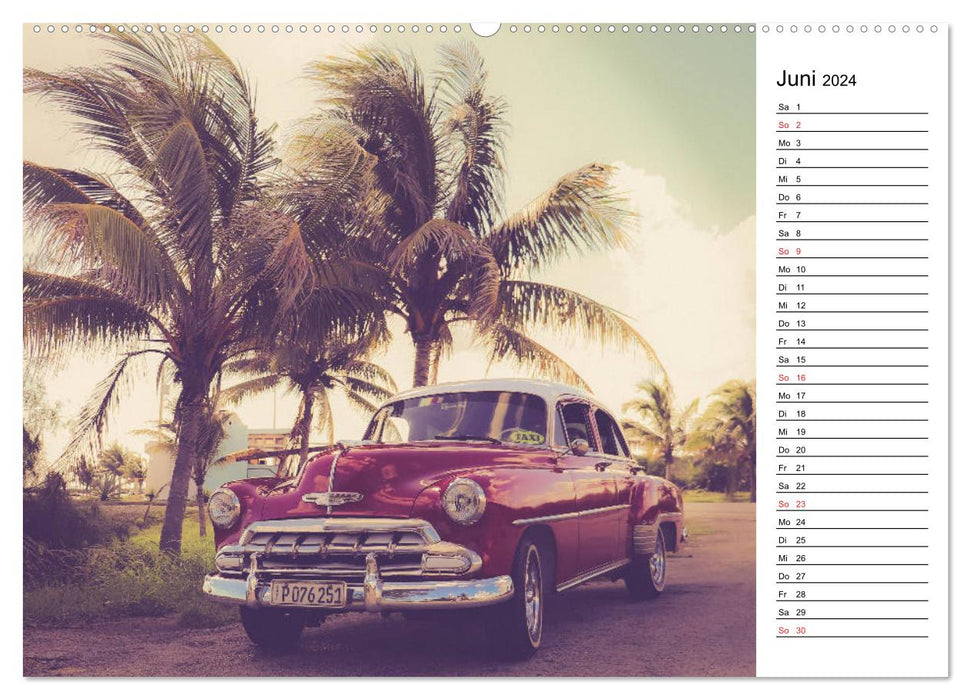 Cuba - vintage cars &amp; street life (CALVENDO wall calendar 2024) 