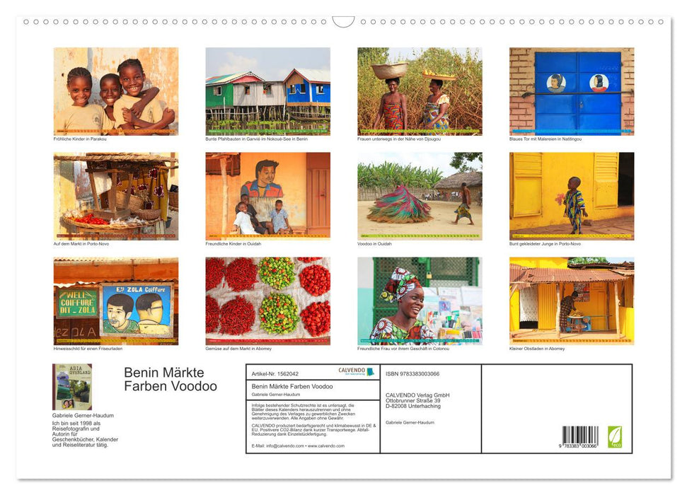 Benin Markets Colors Voodoo (CALVENDO Wall Calendar 2024) 