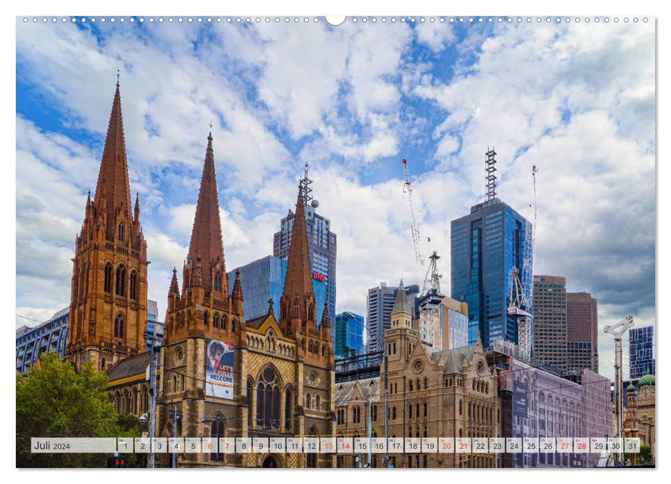 Melbourne Impressionen (CALVENDO Premium Wandkalender 2024)