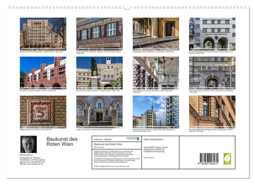 Architecture of Red Vienna (CALVENDO Premium Wall Calendar 2024) 