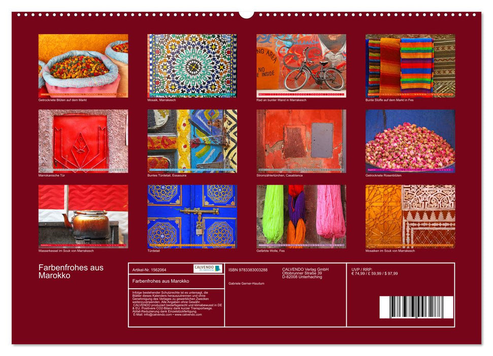 Colorful things from Morocco (CALVENDO Premium Wall Calendar 2024) 