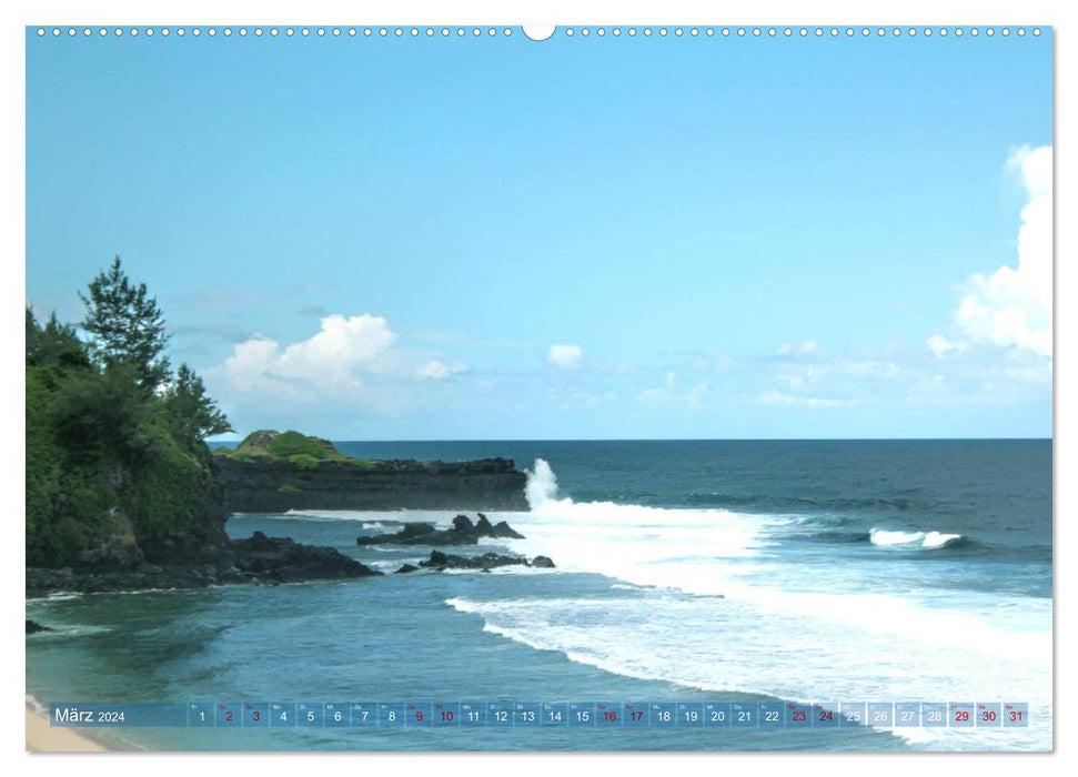 Mauritius - Die Perle im Indischen Ozean (CALVENDO Premium Wandkalender 2024)