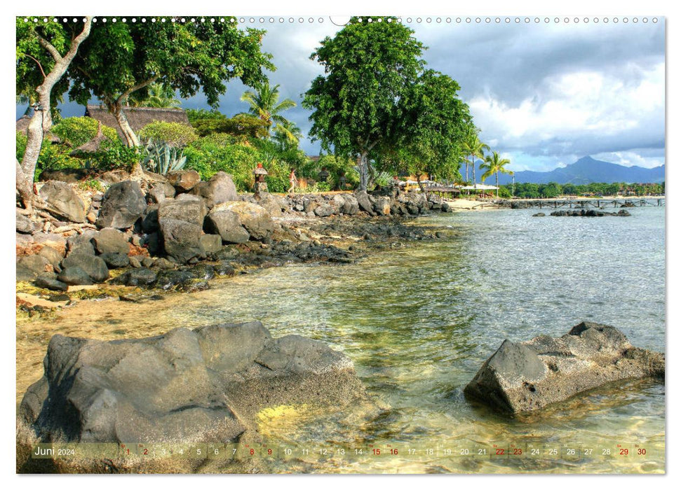 Mauritius - Die Perle im Indischen Ozean (CALVENDO Premium Wandkalender 2024)