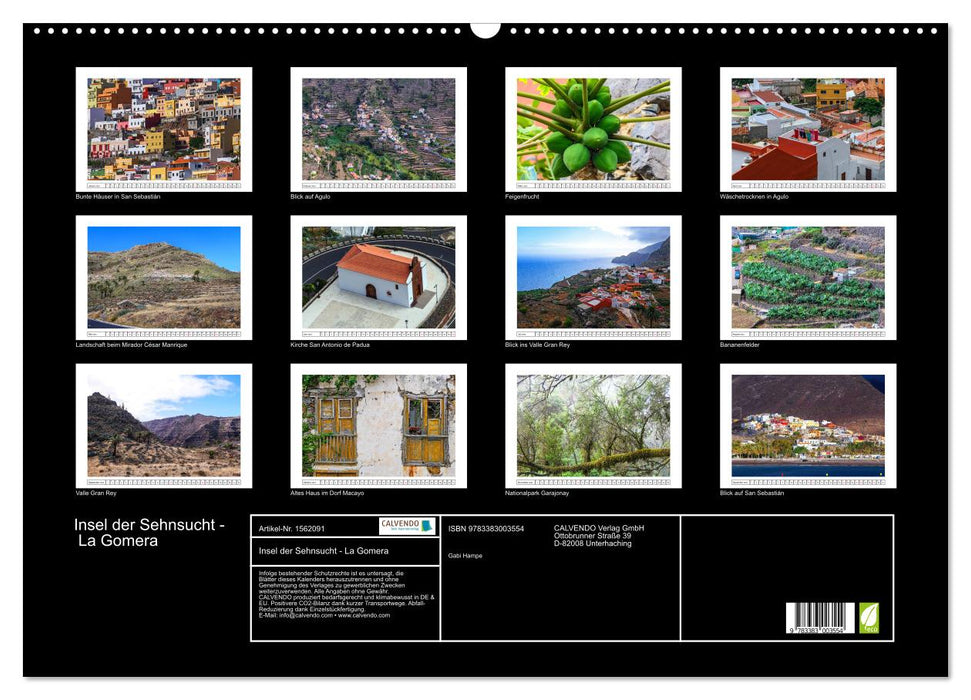 Insel der Sehnsucht - La Gomera (CALVENDO Wandkalender 2024)