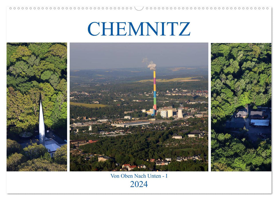 Chemnitz - Von Oben Nach Unten (CALVENDO Wandkalender 2024)