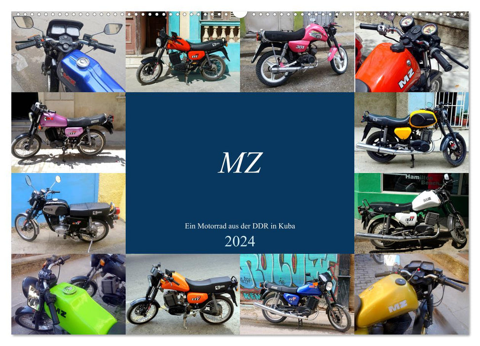 MZ - A motorcycle from the GDR in Cuba (CALVENDO wall calendar 2024) 