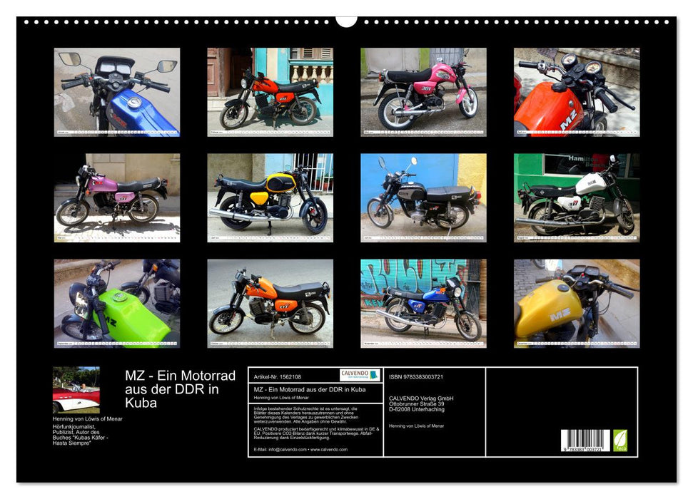 MZ - A motorcycle from the GDR in Cuba (CALVENDO wall calendar 2024) 