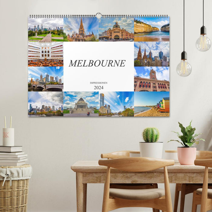 Melbourne Impressionen (CALVENDO Wandkalender 2024)
