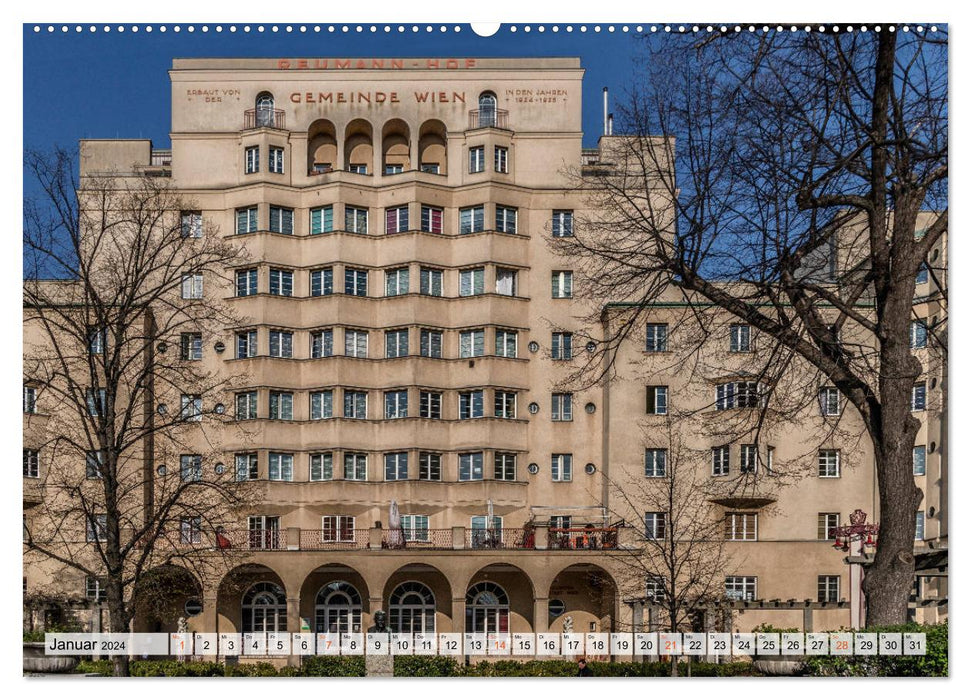 Baukunst des Roten Wien (CALVENDO Wandkalender 2024)