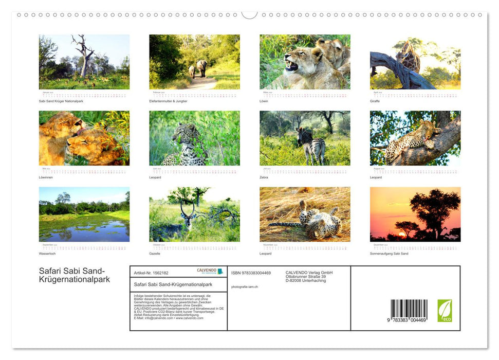 Safari / Afrika (CALVENDO Premium Wandkalender 2024)