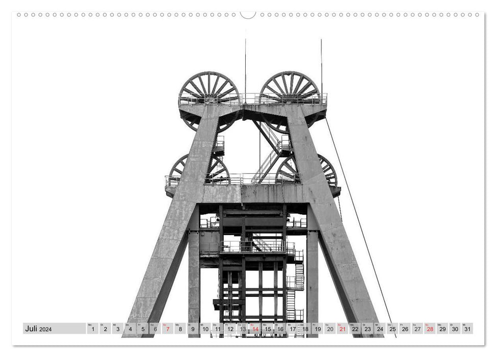 Headframes - Landmarks of an Epoch (CALVENDO Premium Wall Calendar 2024) 