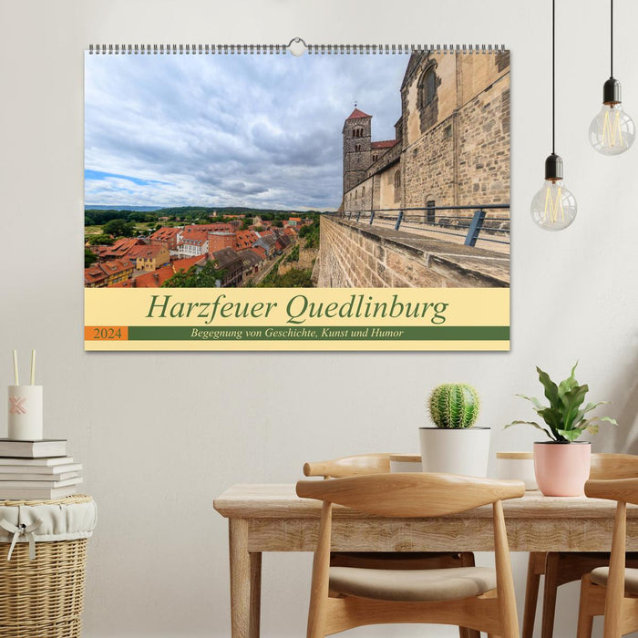 Harz fire Quedlinburg (CALVENDO wall calendar 2024) 
