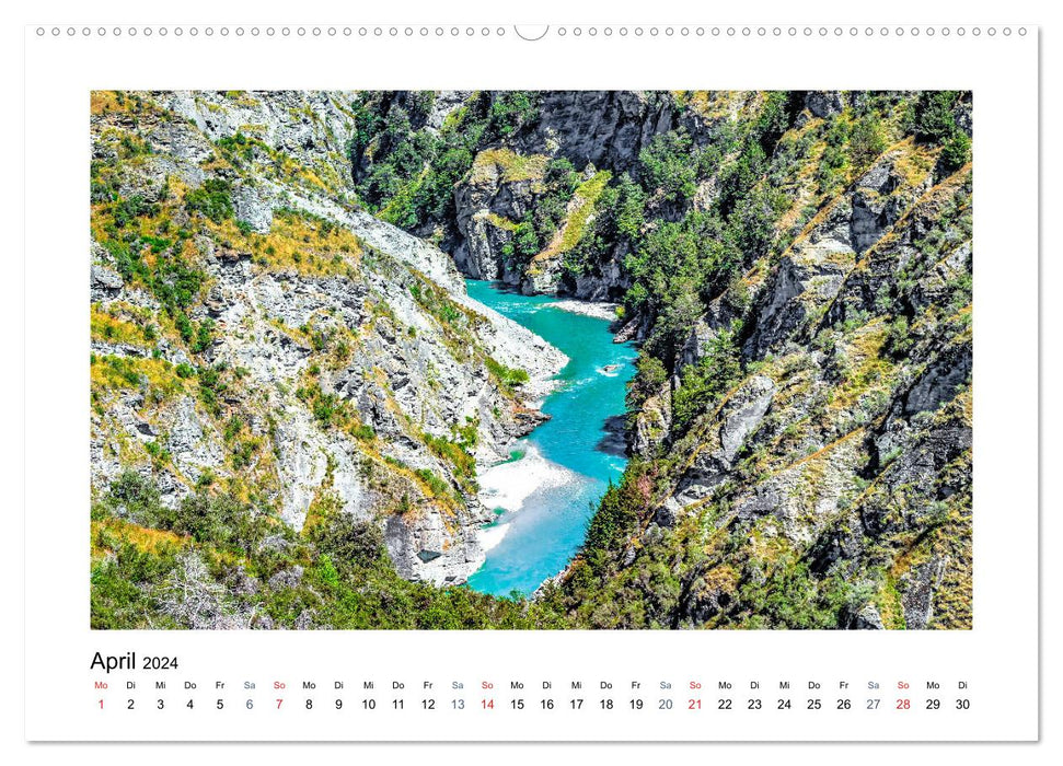 New Zealand - Skippers Canyon (CALVENDO Premium Wall Calendar 2024) 