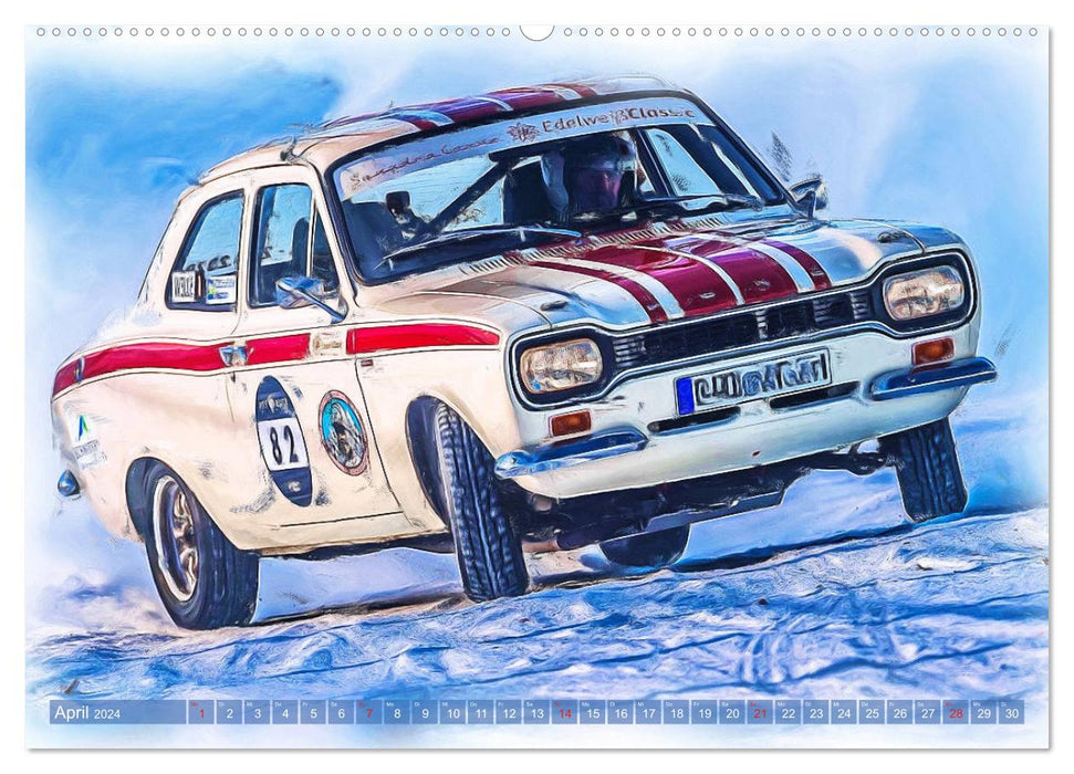 Rallye-Klassiker auf Eis (CALVENDO Wandkalender 2024)