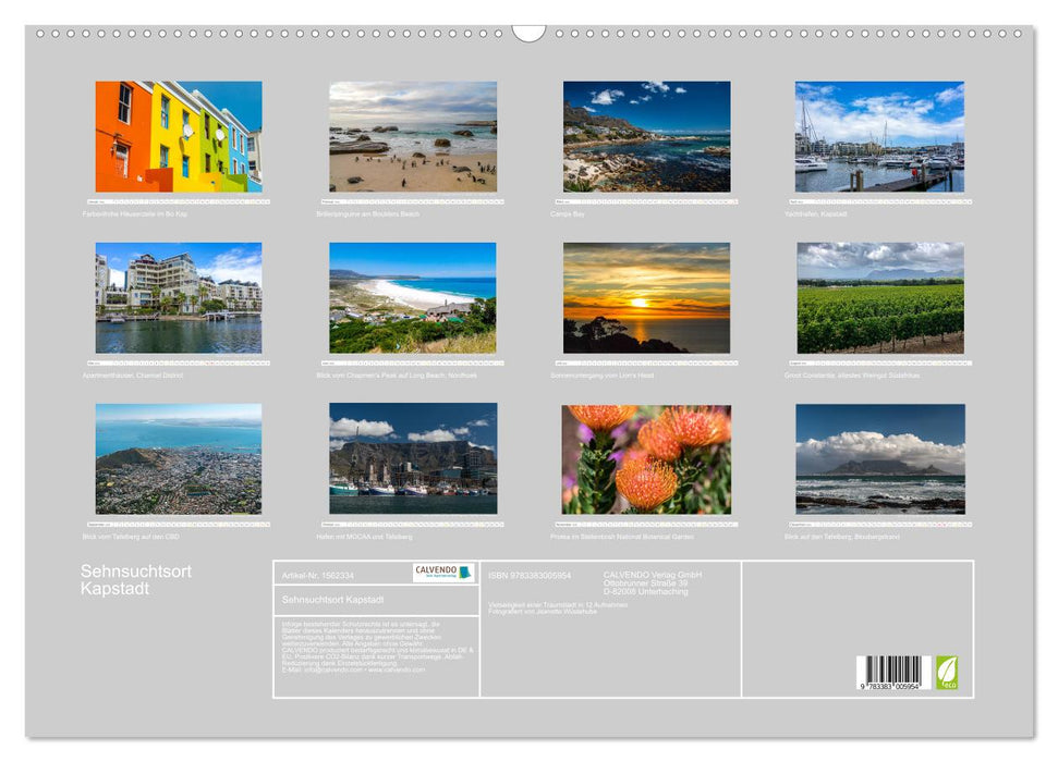 Sehnsuchtsort Kapstadt (CALVENDO Wandkalender 2024)
