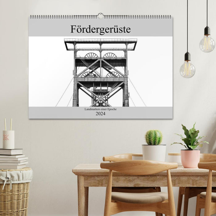 Headframes - Landmarks of an Epoch (CALVENDO Wall Calendar 2024) 