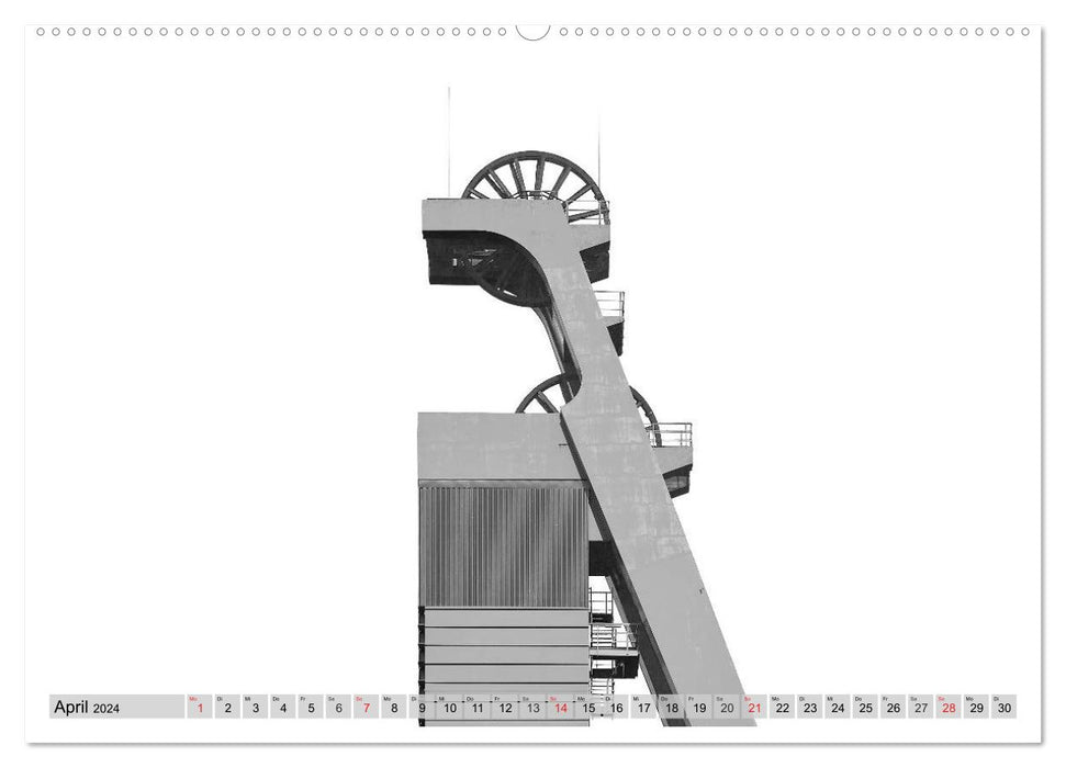 Headframes - Landmarks of an Epoch (CALVENDO Wall Calendar 2024) 