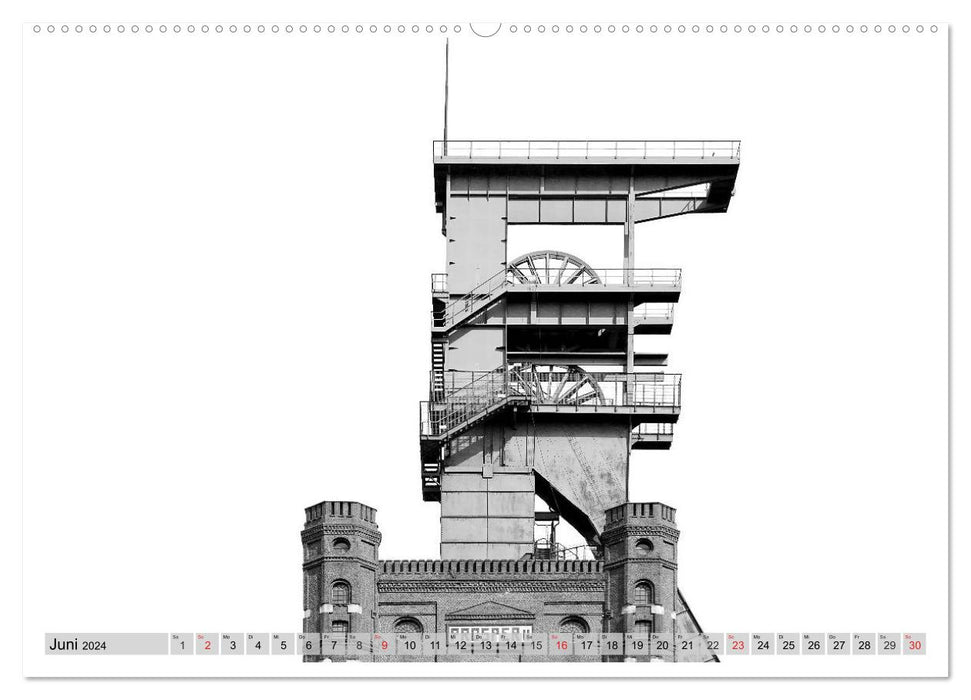 Headframes - Landmarks of an Epoch (CALVENDO Wall Calendar 2024) 