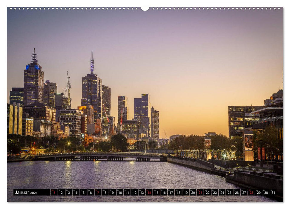 Métropoles du monde - Melbourne (Calvendo Premium Wall Calendar 2024) 