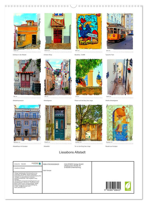 Lisbon's Old Town (CALVENDO Premium Wall Calendar 2024) 