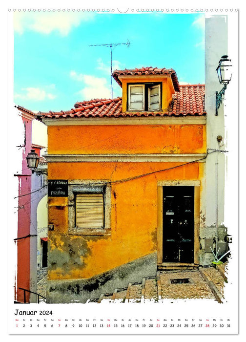 Lisbon's Old Town (CALVENDO Premium Wall Calendar 2024) 