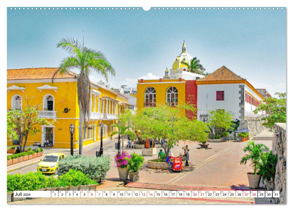 Destinations de rêve en Amérique centrale - Costa Rica, Panama et Colombie (Calendrier mural CALVENDO Premium 2024) 
