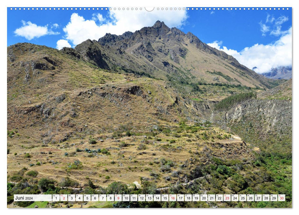 Chemin Inca et Machu Picchu, trekking vers la célèbre ville inca (calendrier mural CALVENDO 2024) 