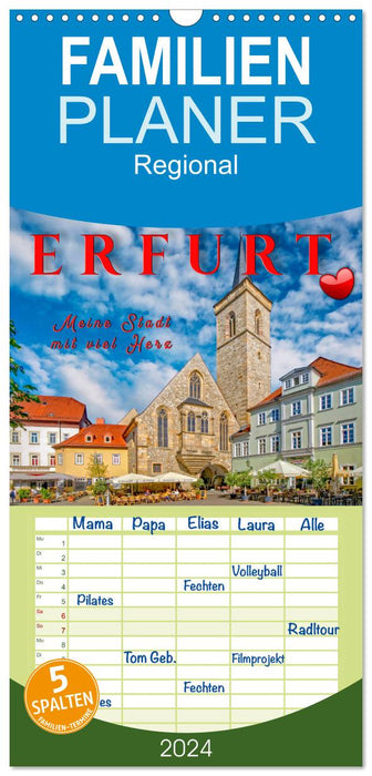 Erfurt - meine Stadt mit viel Herz (CALVENDO Familienplaner 2024)
