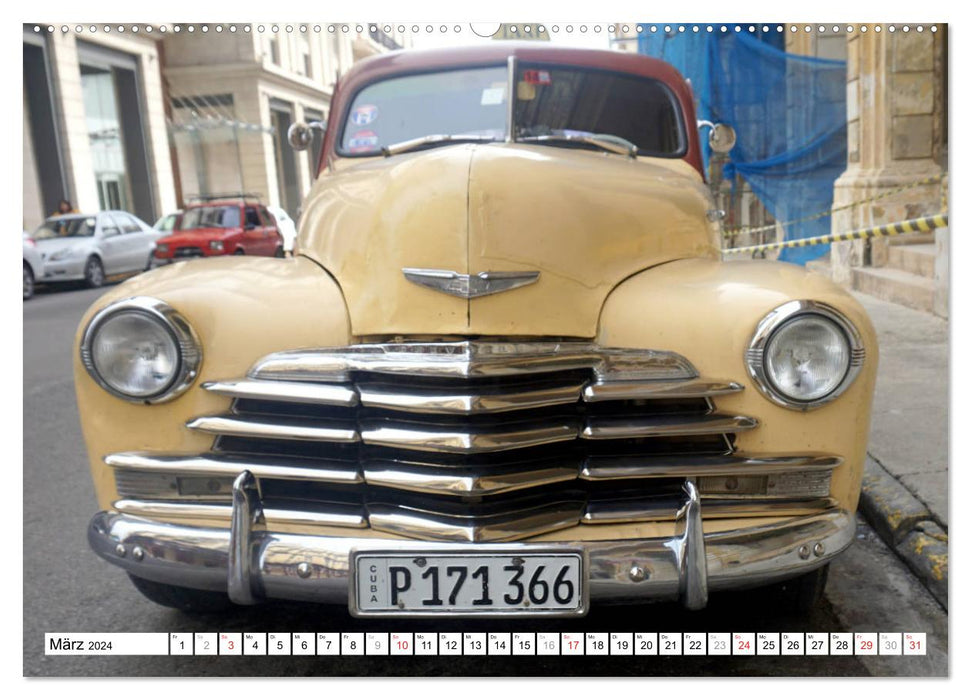 Chevy Faces - The Face of a Car Legend 1940 - 1959 (CALVENDO Premium Wall Calendar 2024) 