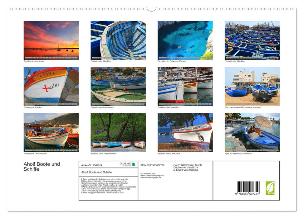 Ahoi! Boote und Schiffe (CALVENDO Premium Wandkalender 2024)