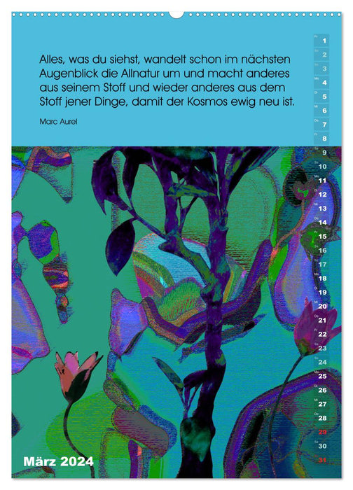 Philosophische Inspirationen Wandkalender 2024 (CALVENDO Wandkalender 2024)