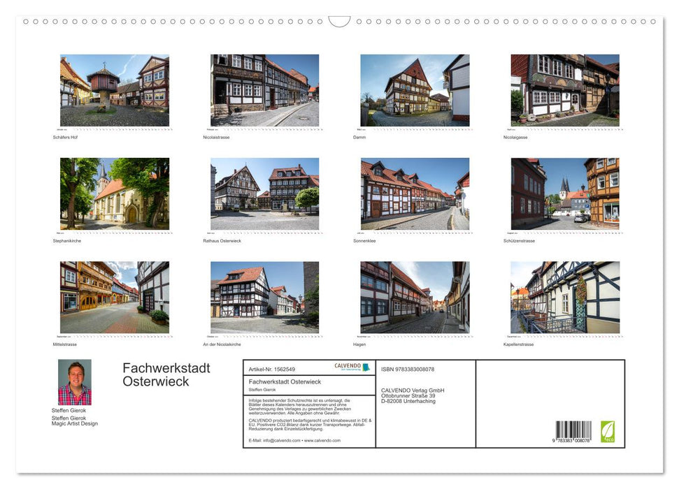 Fachwerkstadt Osterwieck (CALVENDO Wandkalender 2024)