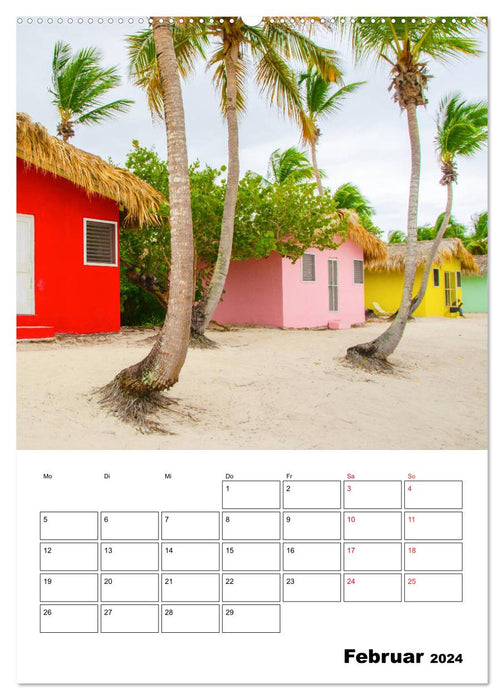 Karibik pur - mit Charme und Zauber (CALVENDO Wandkalender 2024)