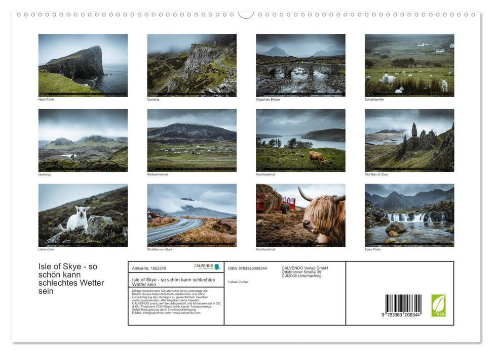 Isle of Skye - bad weather can be so beautiful (CALVENDO Premium Wall Calendar 2024) 