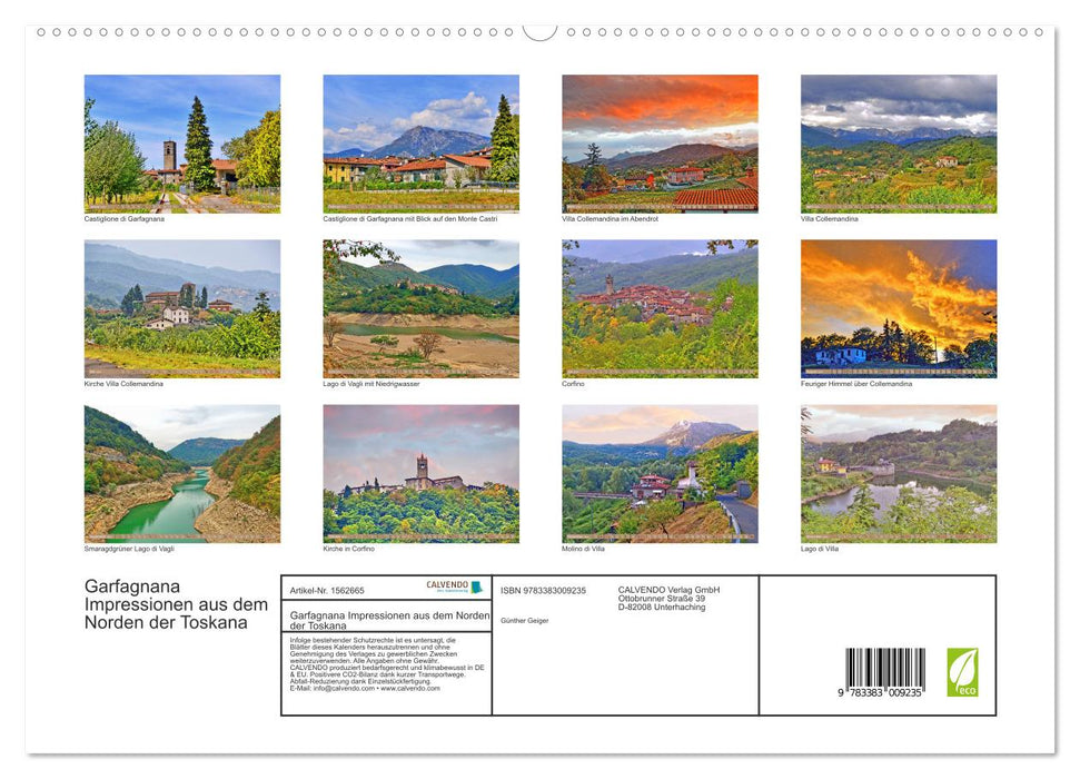 Garfagnana, impressions from the north of Tuscany (CALVENDO Premium Wall Calendar 2024) 