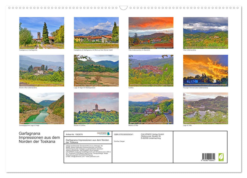 Garfagnana, Impressionen aus dem Norden der Toskana (CALVENDO Wandkalender 2024)