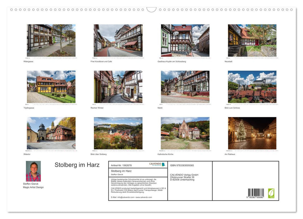 Stolberg dans le Harz (calendrier mural CALVENDO 2024) 