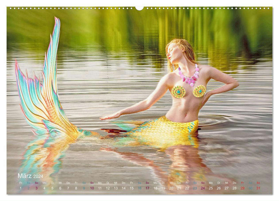 Meerjungfrauen - sagenumwobene Kreaturen (CALVENDO Premium Wandkalender 2024)