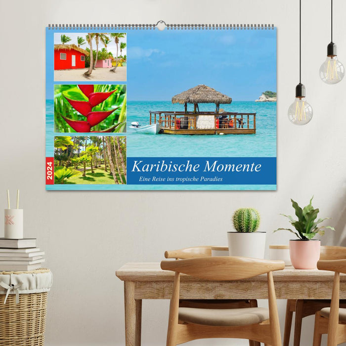 Caribbean moments - a trip to a tropical paradise (CALVENDO wall calendar 2024) 
