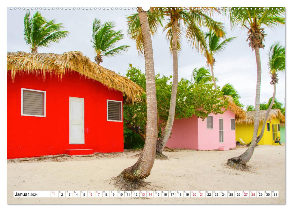 Karibische Momente - Eine Reise ins tropische Paradies (CALVENDO Wandkalender 2024)