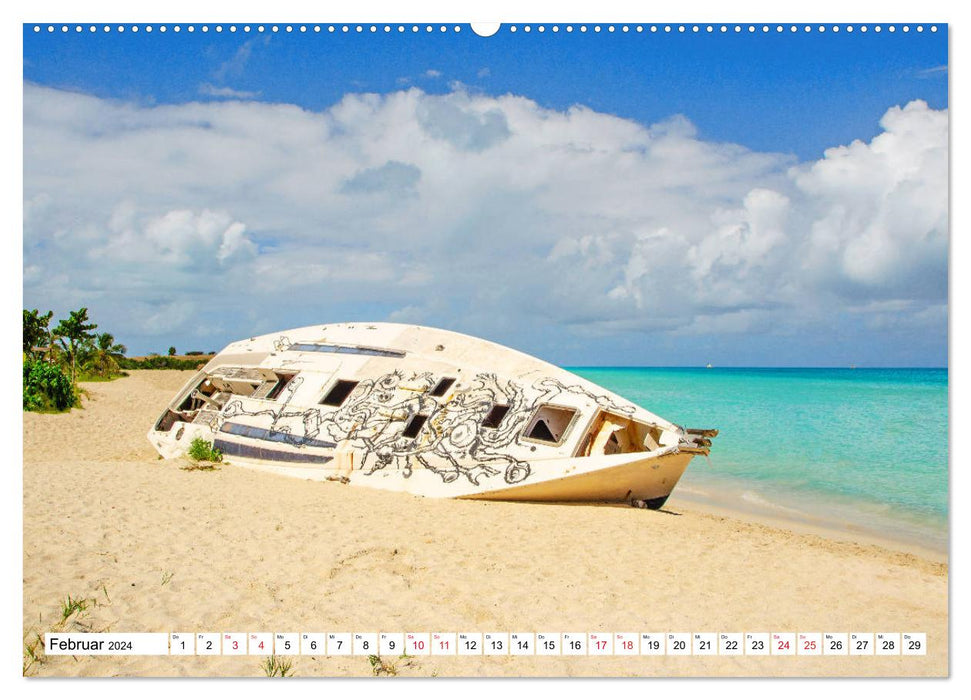 Moments caribéens - un voyage dans un paradis tropical (calendrier mural CALVENDO 2024) 