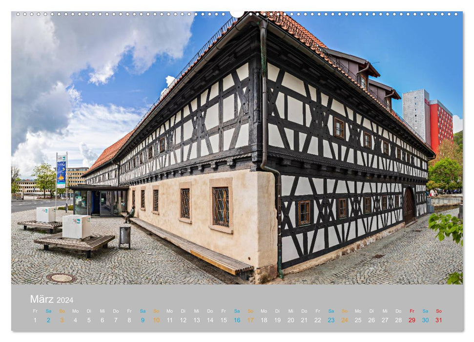 Suhl - the Thuringian weapons metropolis (CALVENDO Premium Wall Calendar 2024) 