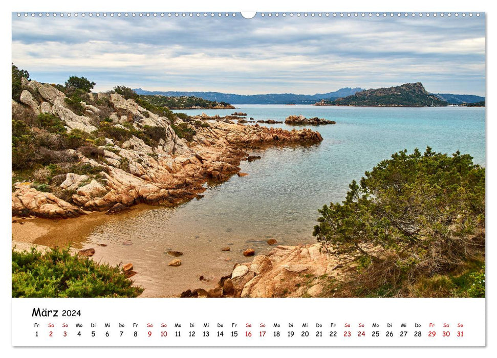Sardinia - A piece of the Caribbean in the Mediterranean (CALVENDO Premium Wall Calendar 2024) 