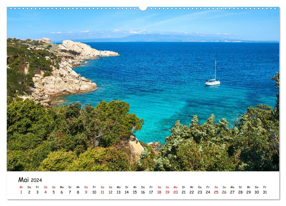 Sardinia - A piece of the Caribbean in the Mediterranean (CALVENDO Premium Wall Calendar 2024) 