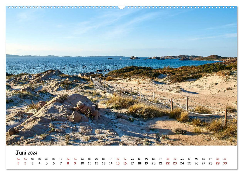 Sardinia - A piece of the Caribbean in the Mediterranean (CALVENDO Premium Wall Calendar 2024) 