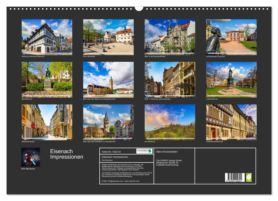 Impressions d'Eisenach (calendrier mural CALVENDO 2024) 