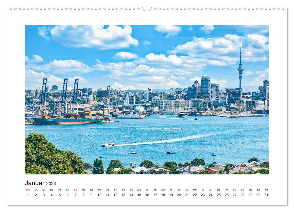 Nouvelle-Zélande - D'Auckland à Queenstown (Calendrier mural CALVENDO 2024) 